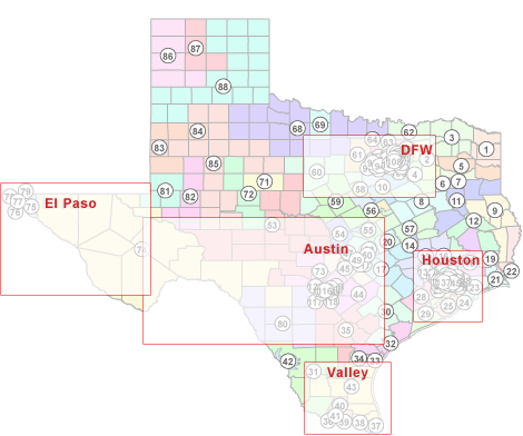 US House districts map.