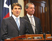 Governor Rick Perry and Lt. Governor David Dewhurst (right)