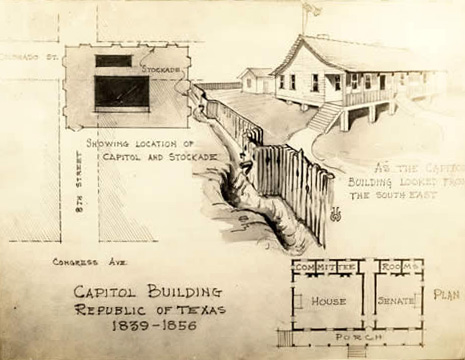 Drawing of the first capitol.