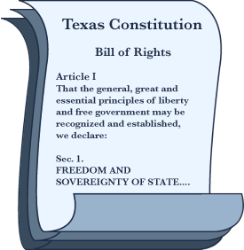 Texas Bill of Rights. Click for full PDF.