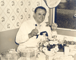 O'Daniel enjoys meal