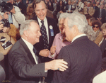 Price Daniel at the inauguration of Bill Clements as governor